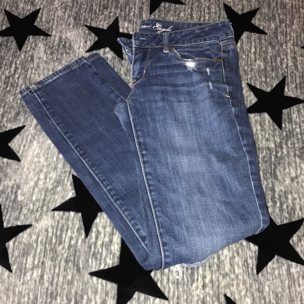 American Eagle ripped skinny jeans
